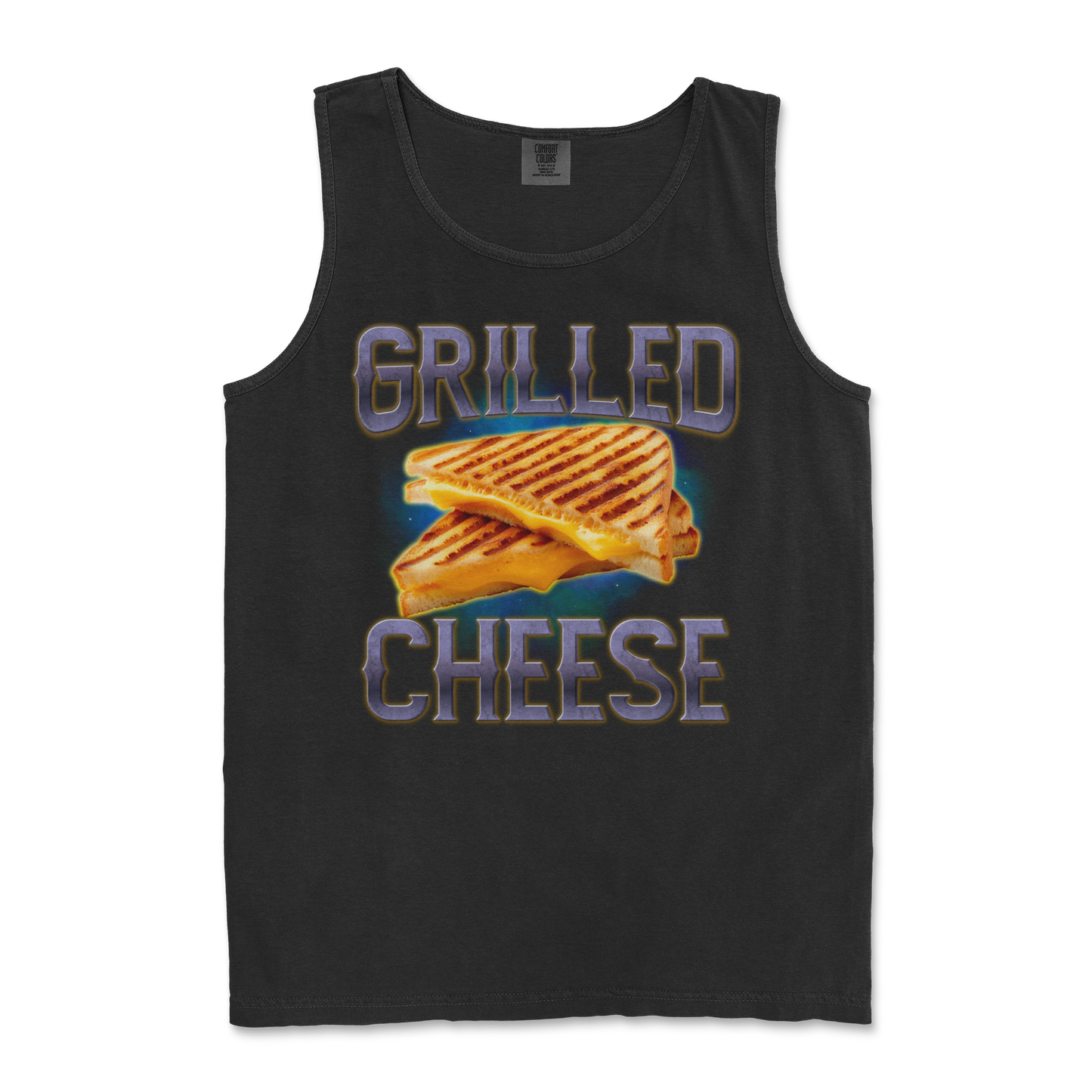 Comfort Colors Tank Top Grilled Cheese  in Black