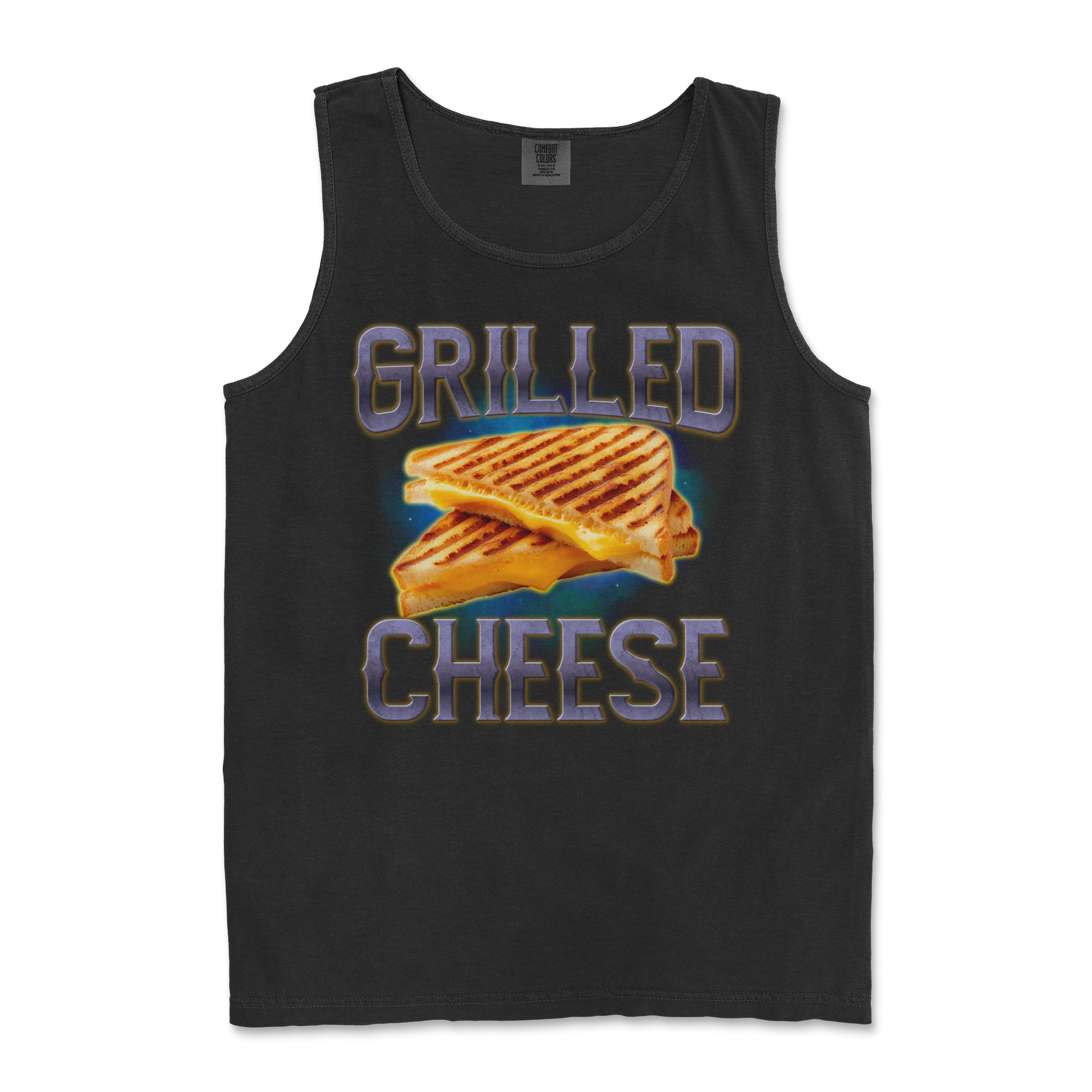 Comfort Colors Tank Top Grilled Cheese  in Black