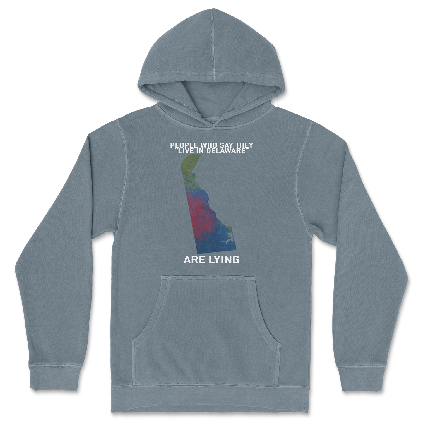 Independent Clothing Co. Hoodie Delaware Doesnt Exist in BlueMagic