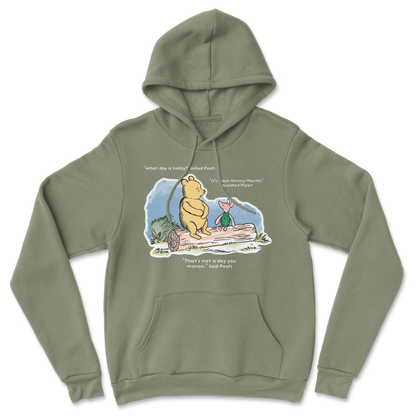 The Nice Shirt Hoodie Winnie the Pooh  in Military-Green