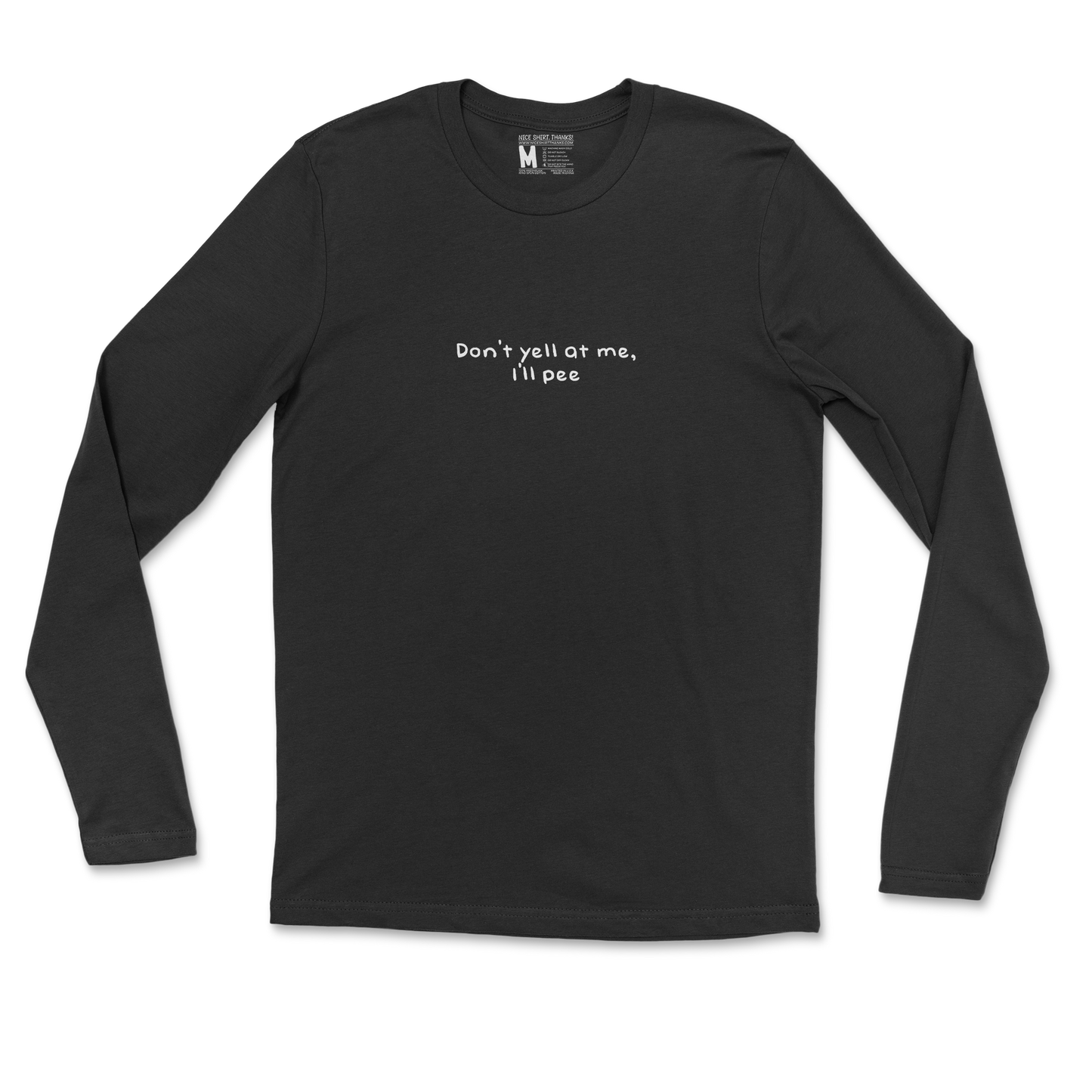 Gildan SoftStyle Long Sleeve Dont Yell in Black