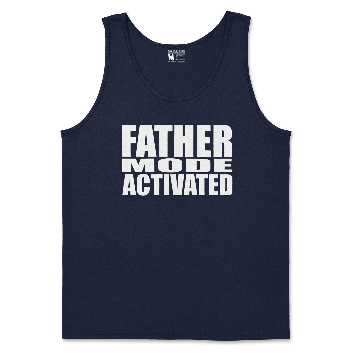 Gildan SoftStyle Tank Top Father Mode Activated in Navy