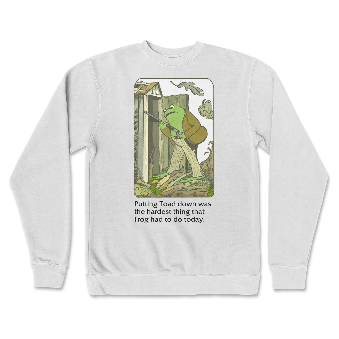 Independent Clothing Co. Crew Neck Frog and Toad  in white