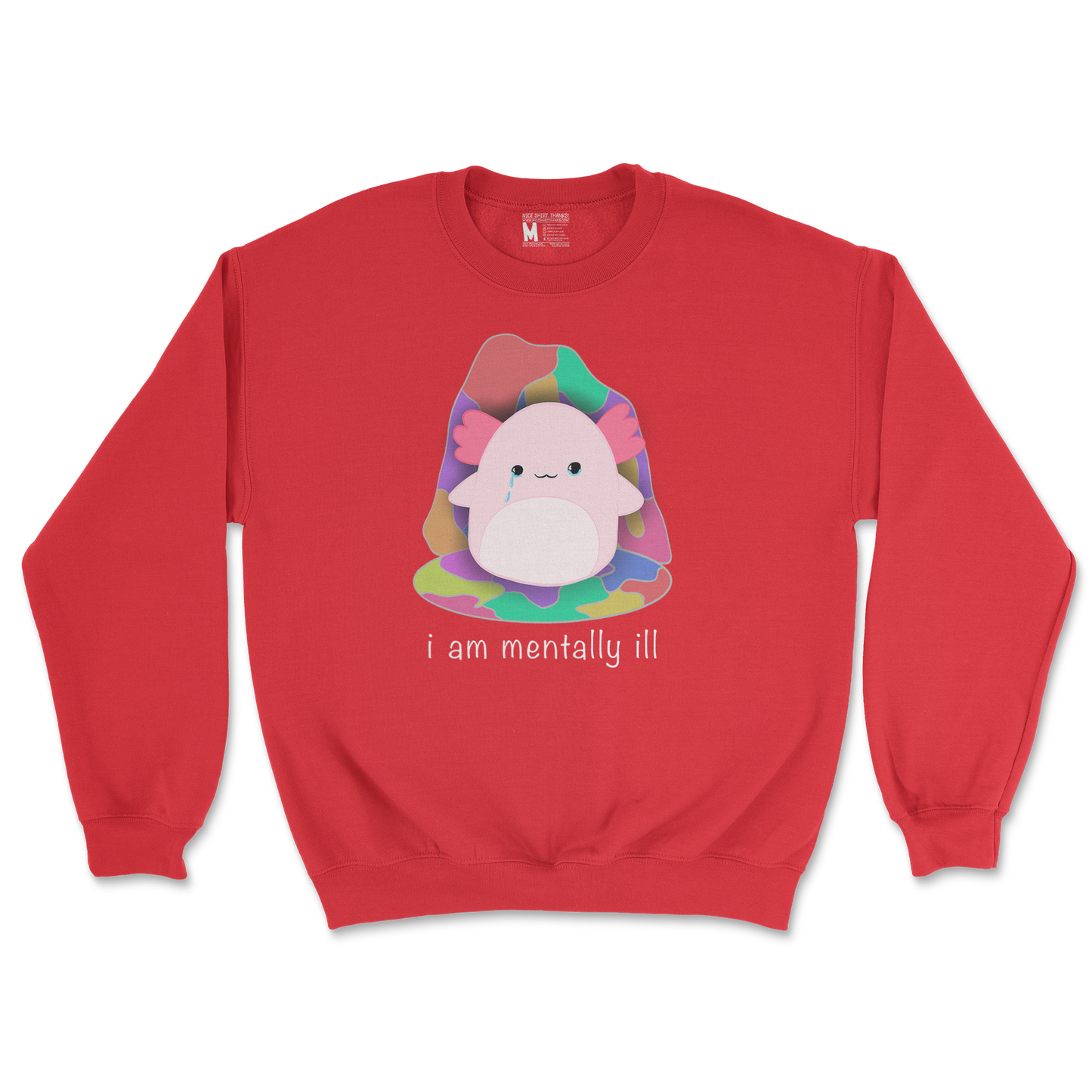 Gildan SoftStyle Crew Neck Mentally Ill and Squishy in Red