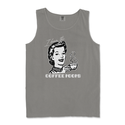 Comfort Colors Tank Top Coffee Poops  in Grey