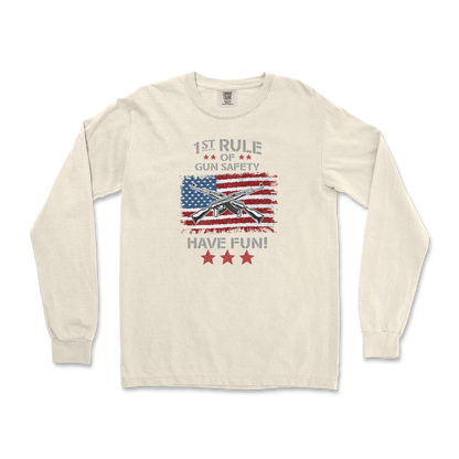 Comfort Colors Long Sleeve 1st Rule of Gun Safety in Ivory