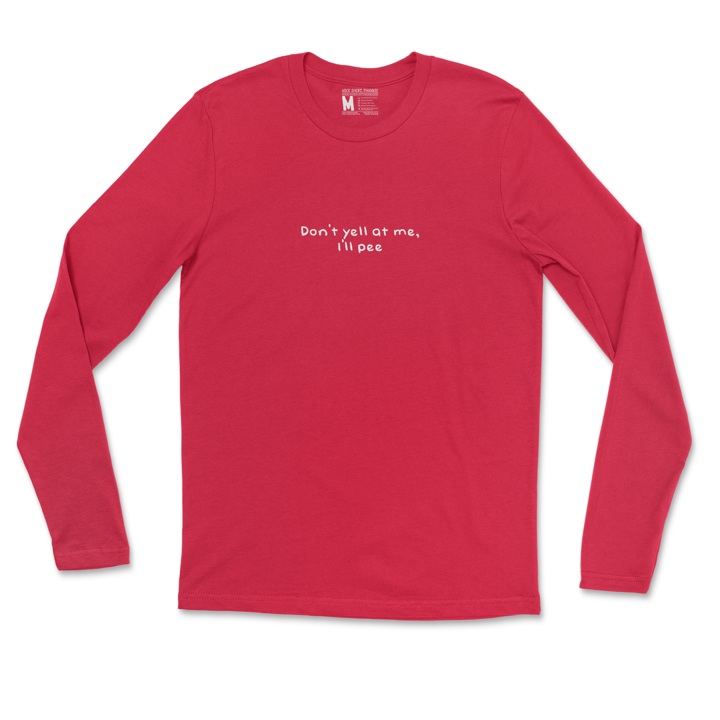 Gildan SoftStyle Long Sleeve Dont Yell in Red