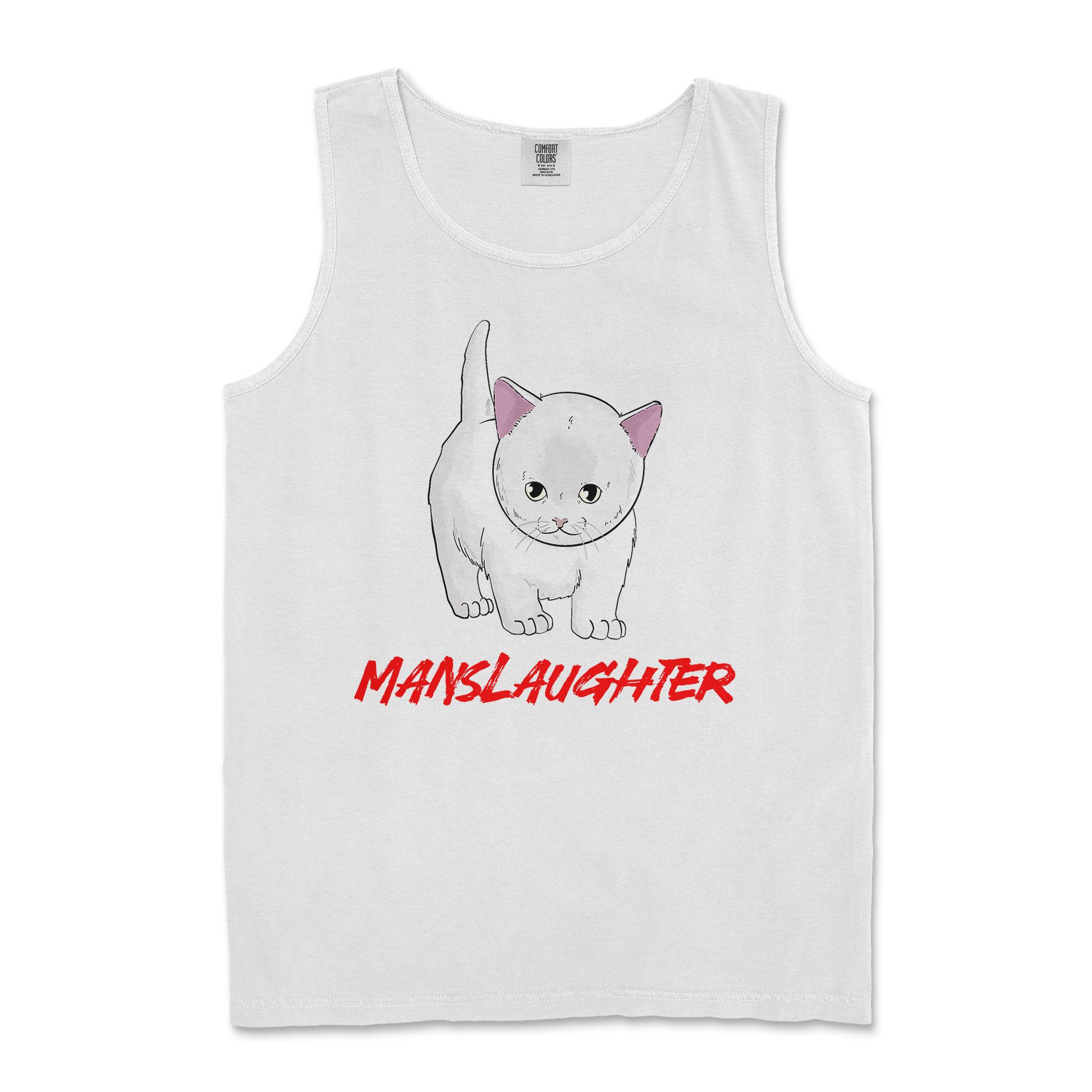 Comfort Colors Tank Top Manslaughter in White