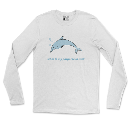 Gildan SoftStyle Long Sleeve Porpoise in White