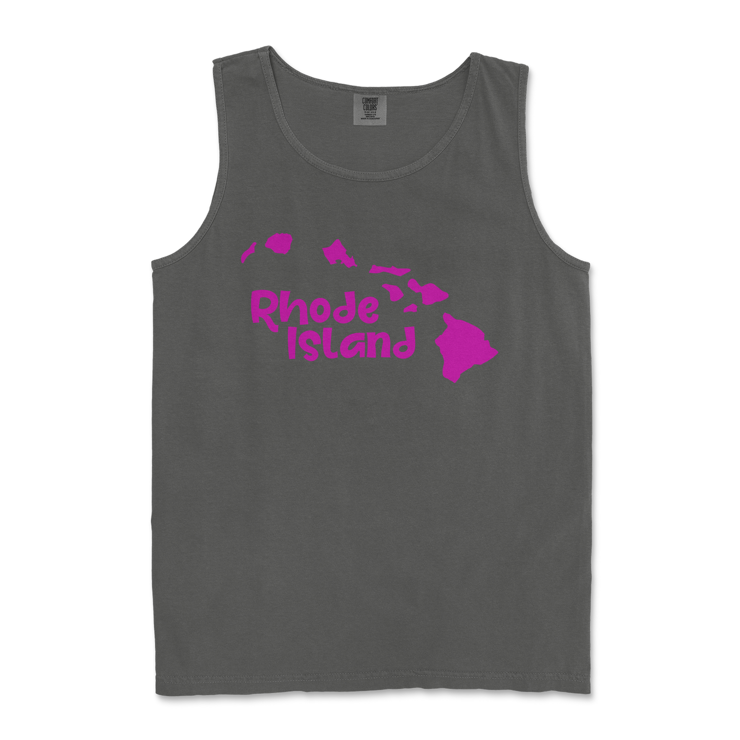 Comfort Colors Tank Top Rhode Island in Pepper