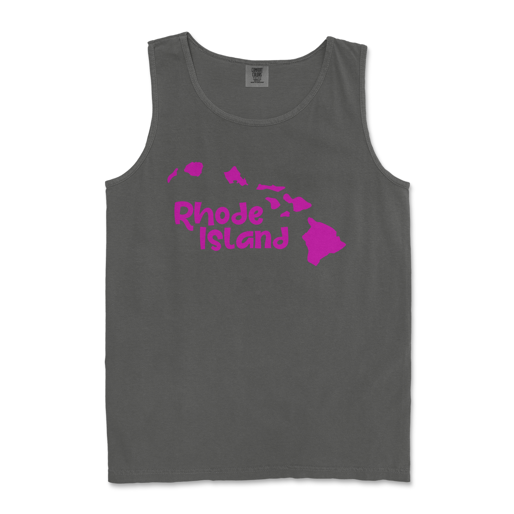 Comfort Colors Tank Top Rhode Island in Pepper