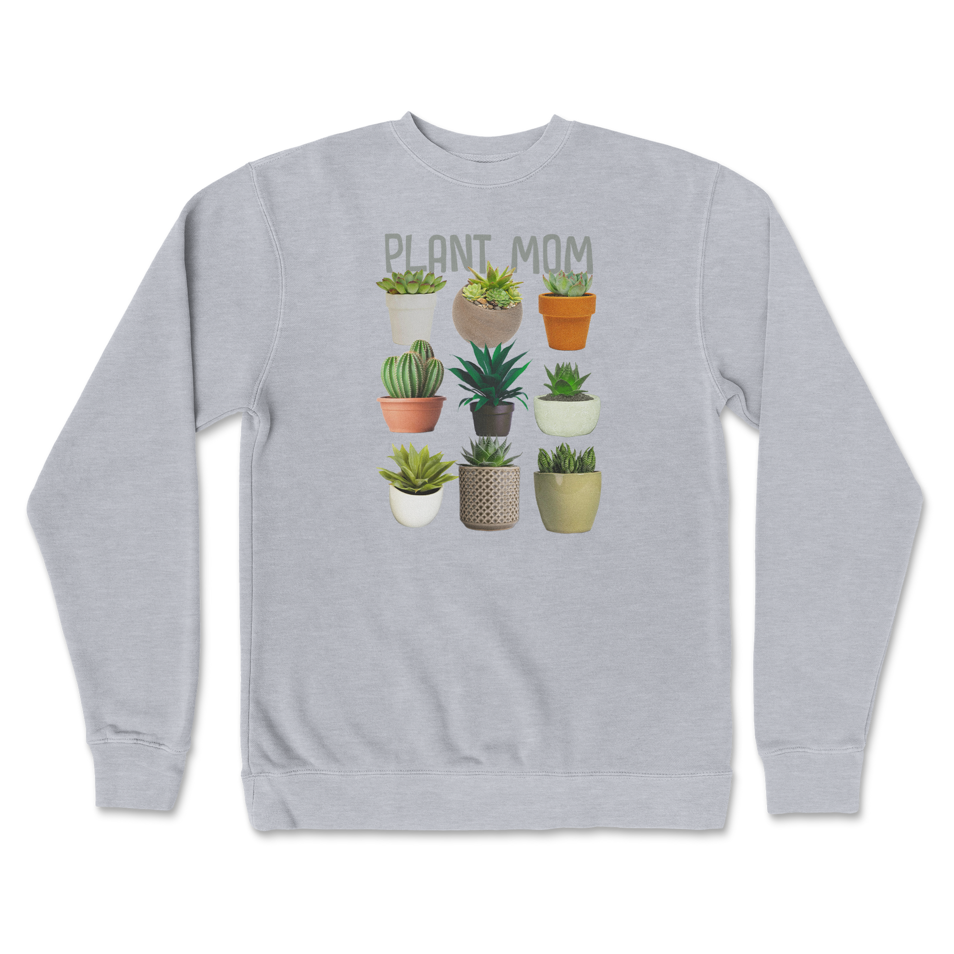 Independent Clothing Co. Crew Neck Plant Mom in GreyHeather