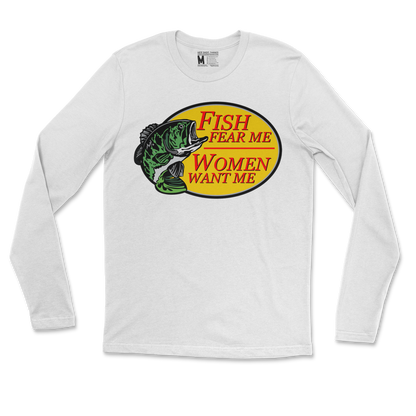 Gildan SoftStyle Long Sleeve For The Fishermen in White