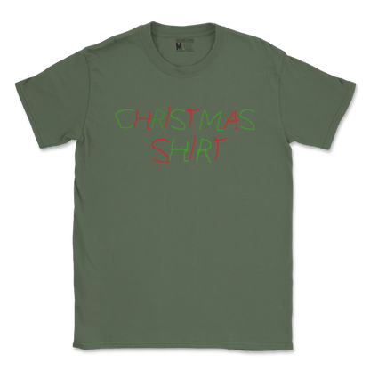 Gildan SoftStyle T-Shirt Christmas Shirt in Military-Green