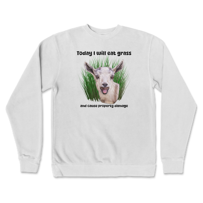 Independent Clothing Co. Crew Neck Crazy Goat  in white