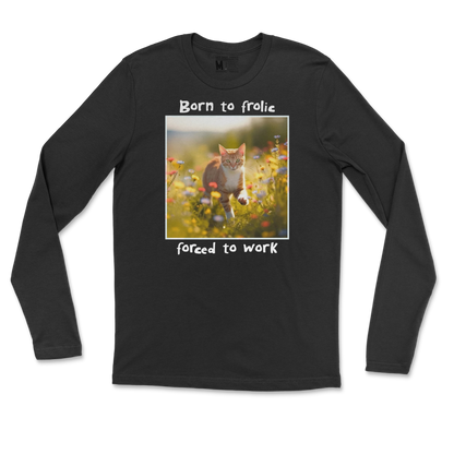 Gildan SoftStyle Long Sleeve Born to Frolic  in Black