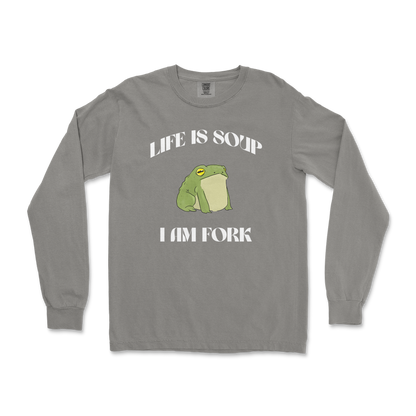 Comfort Colors Long Sleeve Life is Soup in Grey