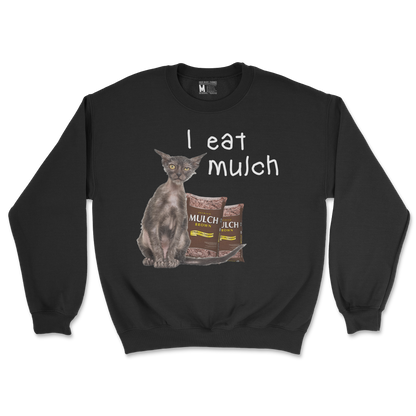 Gildan SoftStyle Crew Neck I Eat Mulch in Black