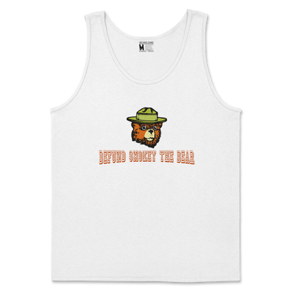 Heavy Blend Tank Top Defund Smokey Bear in White