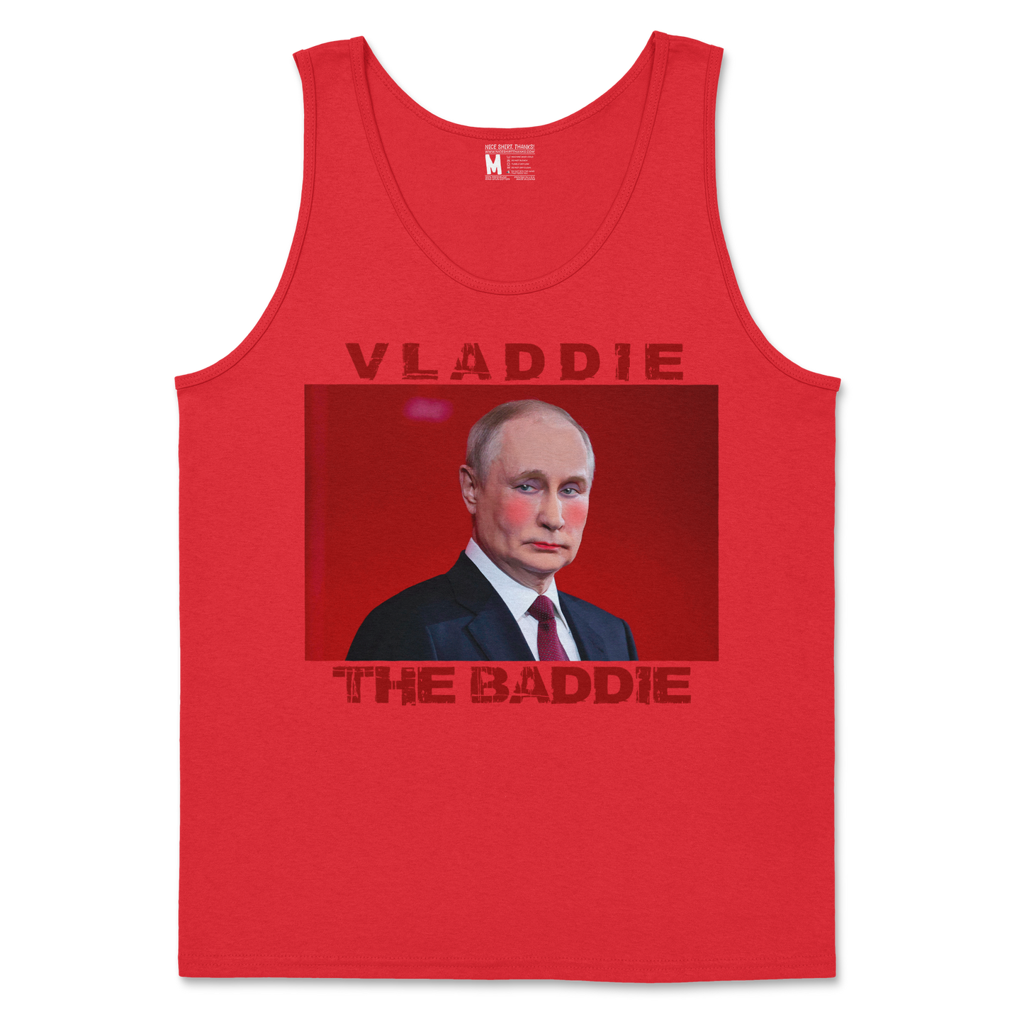 Gildan SoftStyle Tank Top Vladdie The Baddie in Red