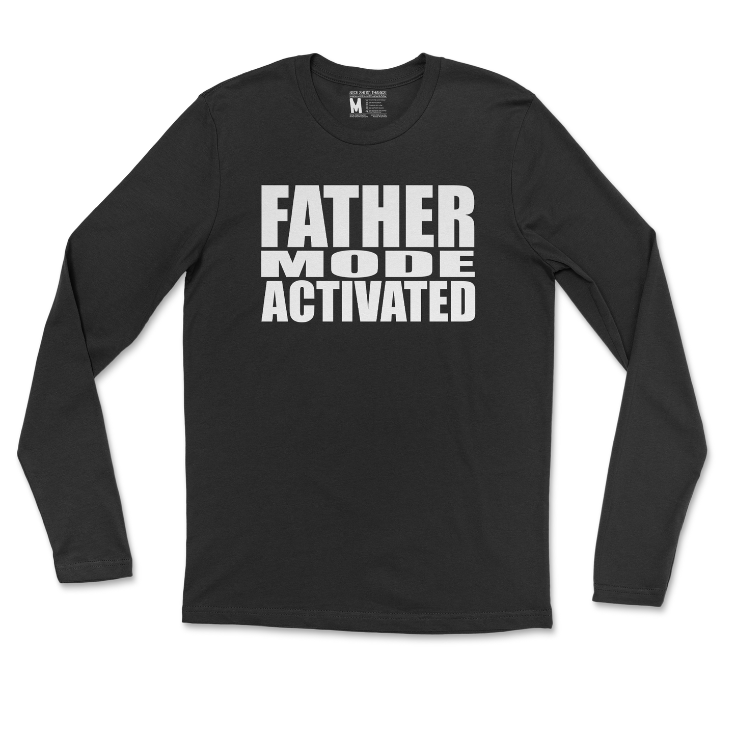 Gildan SoftStyle Long Sleeve Father Mode Activated in Black