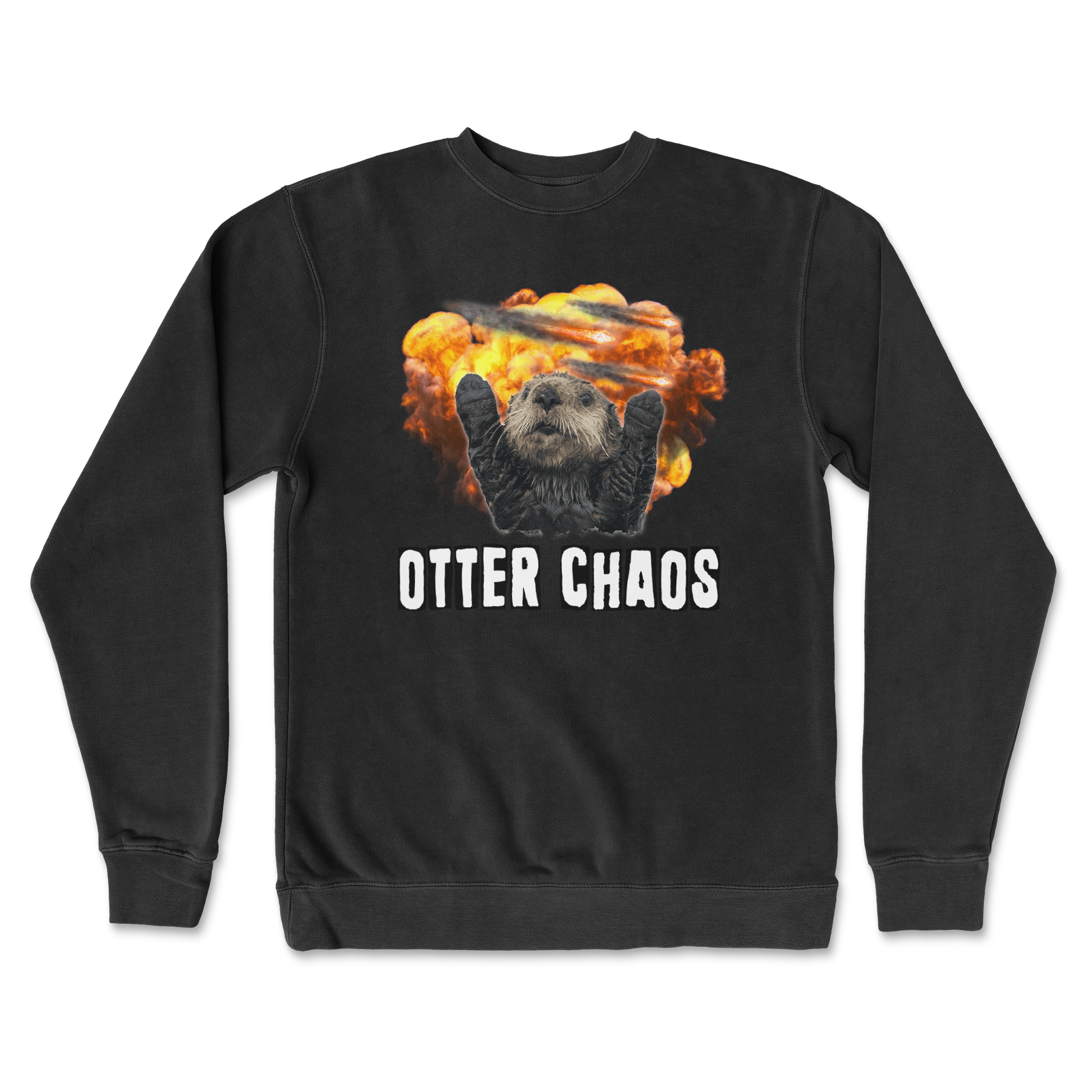 Independent Clothing Co. Crew Neck Otter Chaos in Black