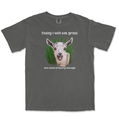 Comfort Colors T-Shirt Crazy Goat  in Pepper