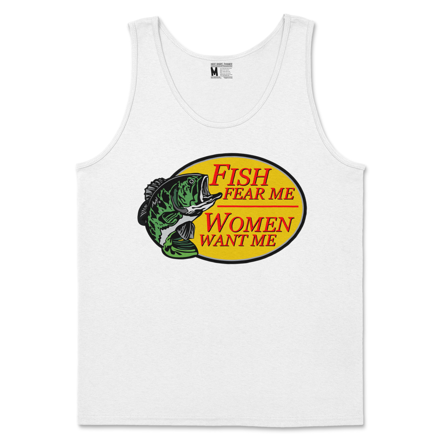 Gildan SoftStyle Tank Top For The Fishermen in White