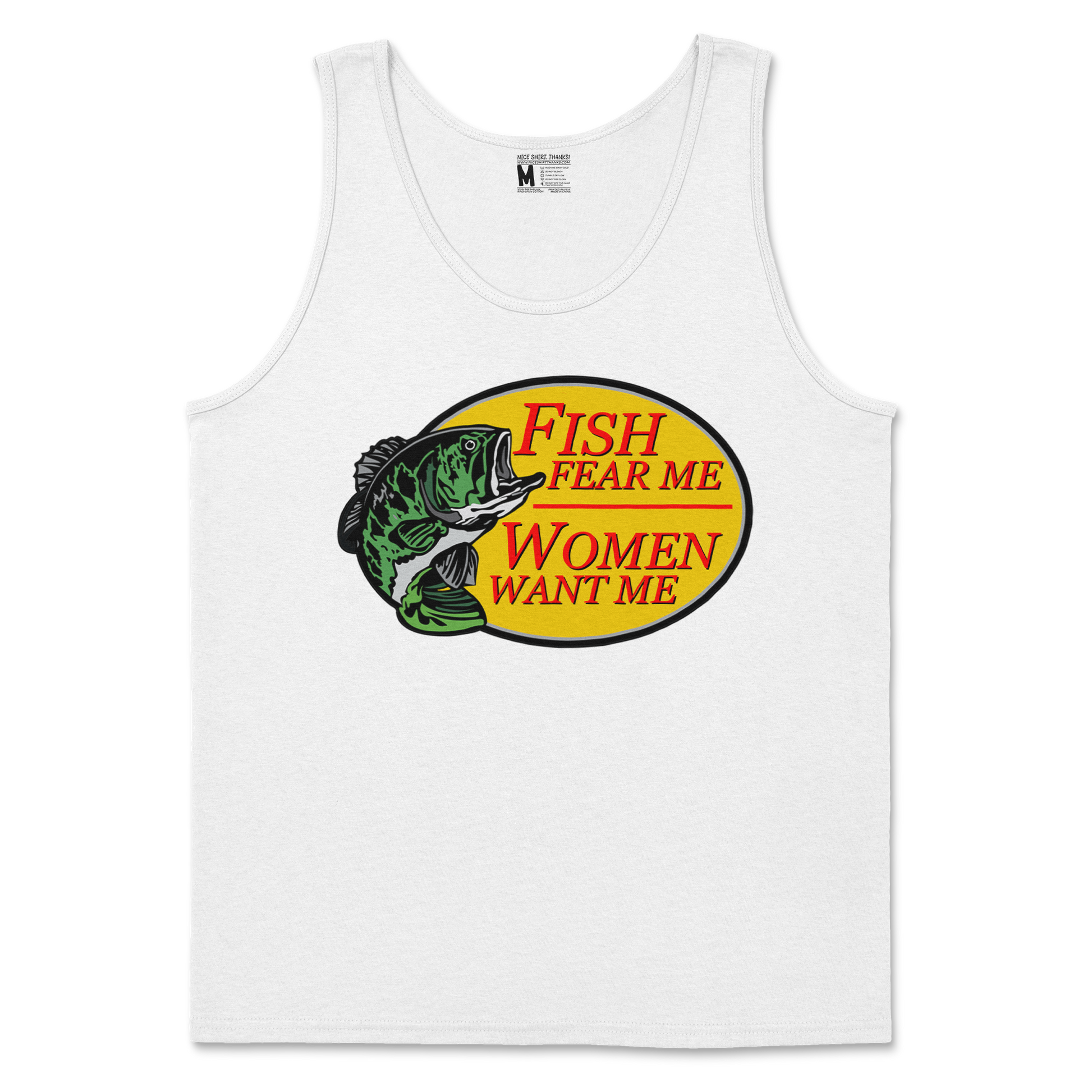 Gildan SoftStyle Tank Top For The Fishermen in White