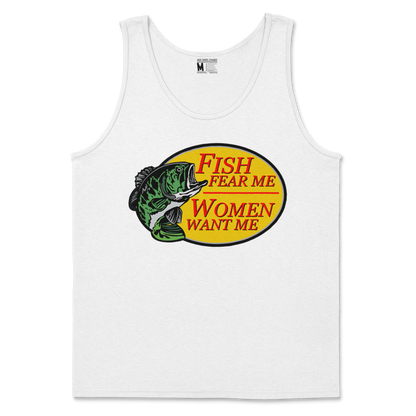 Gildan SoftStyle Tank Top For The Fishermen in White