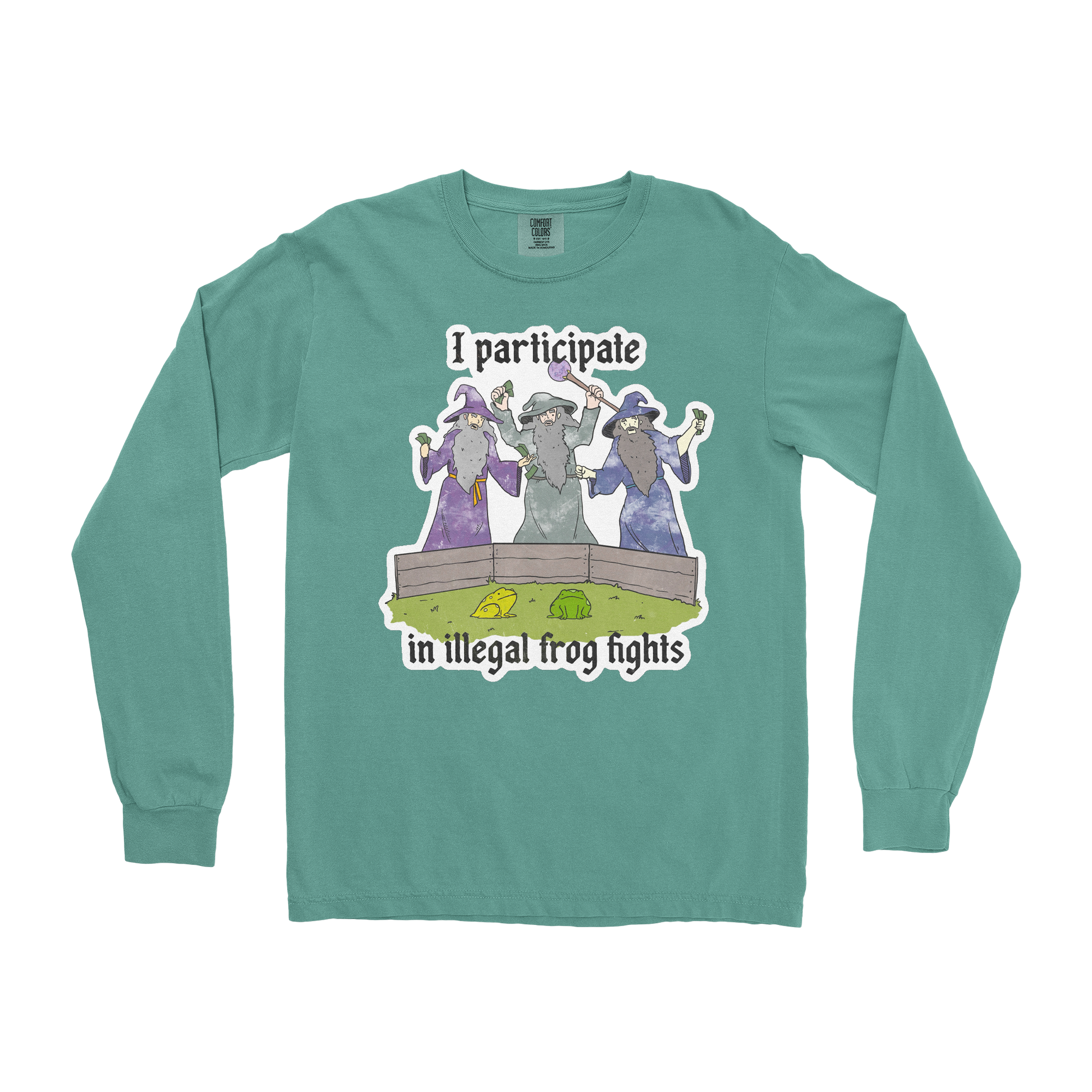 Comfort Colors Long Sleeve Wizard Activities  in Light-Green