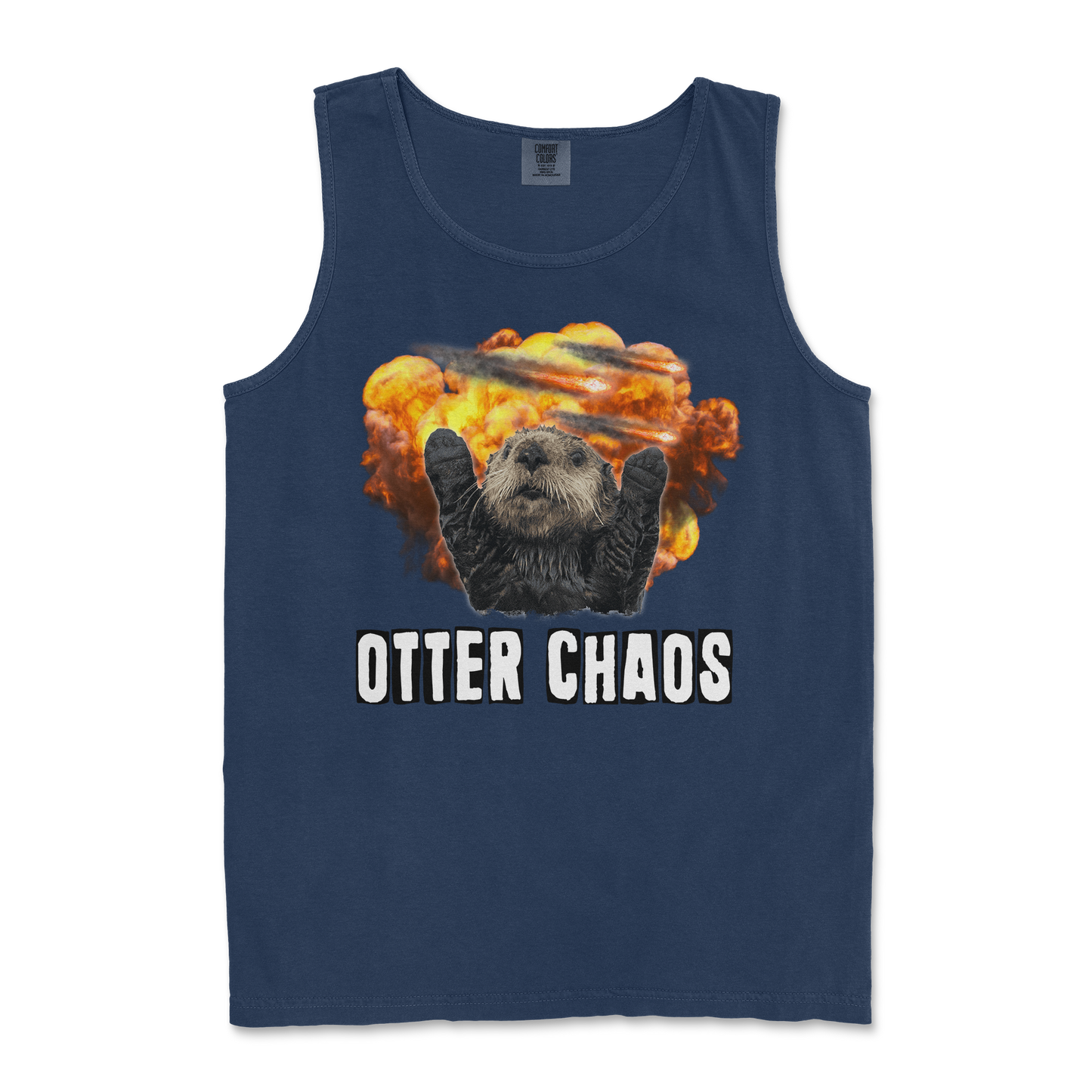 Comfort Colors Tank Top Otter Chaos in TrueNavy