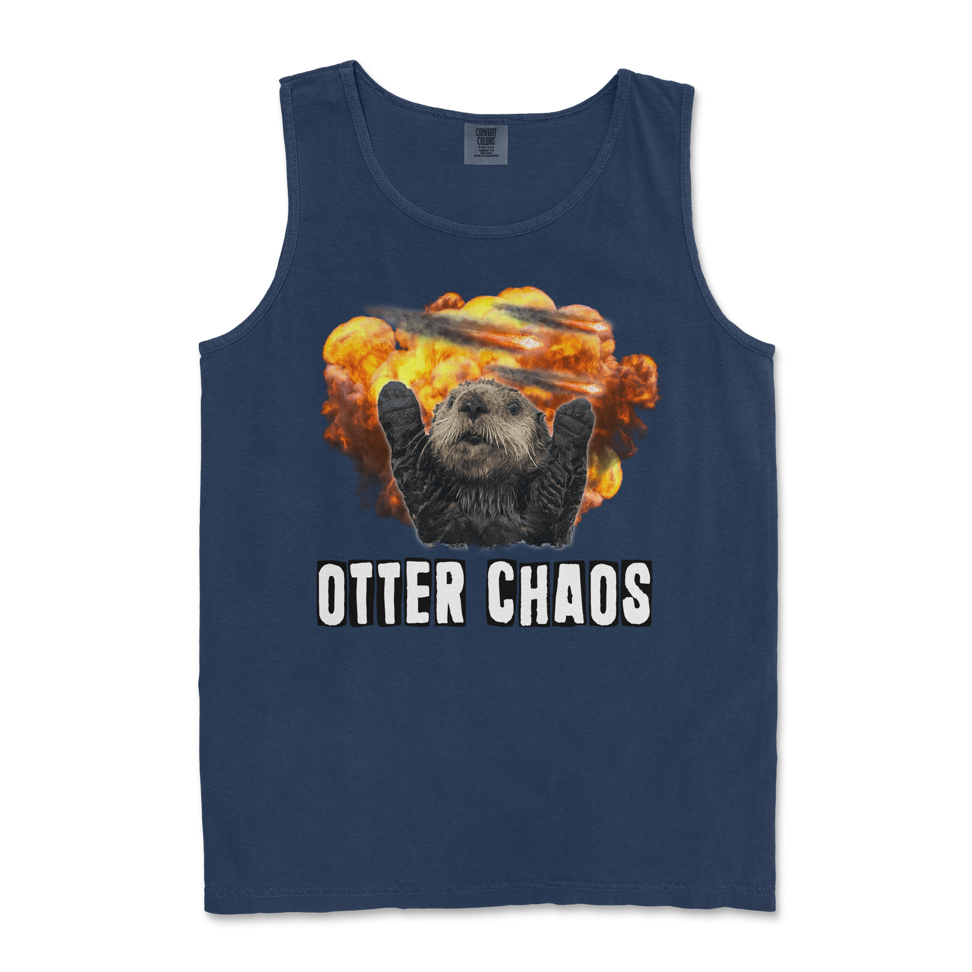 Comfort Colors Tank Top Otter Chaos in TrueNavy