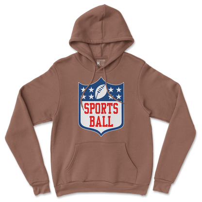 Gildan SoftStyle Hoodie Sports Ball in Cocoa