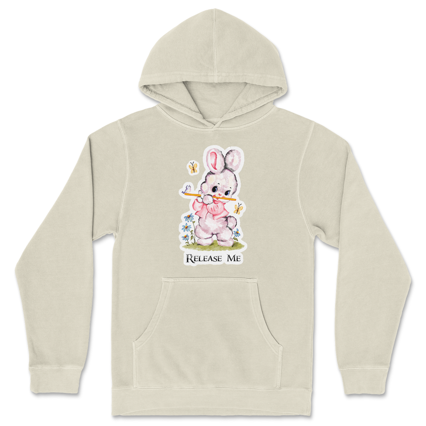 Independent Clothing Co. Hoodie Cute Bunny in Ivory