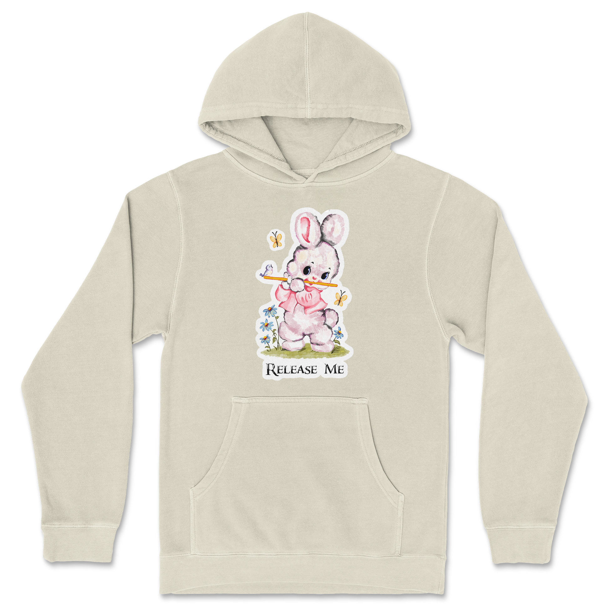 Independent Clothing Co. Hoodie Cute Bunny in Ivory