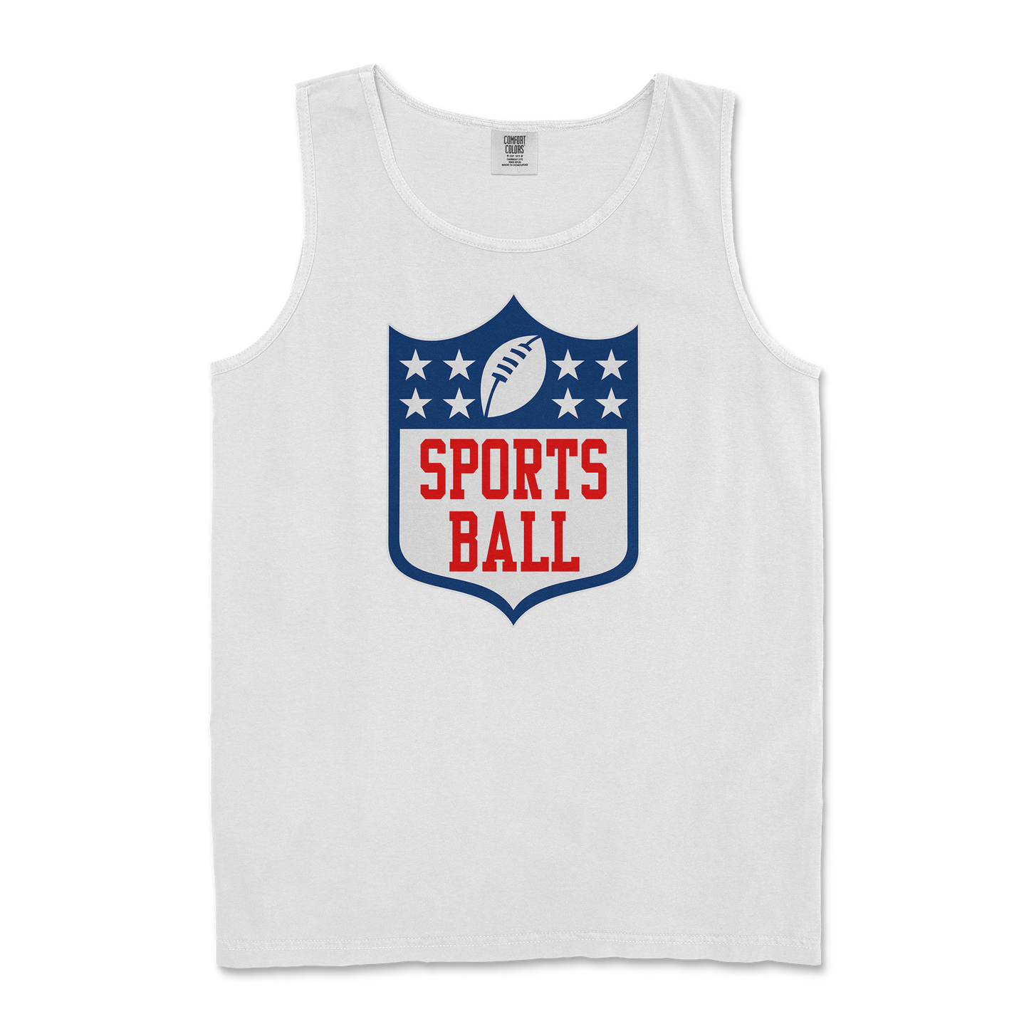 Comfort Colors Tank Top Sports Ball in White