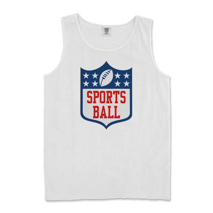 Comfort Colors Tank Top Sports Ball in White