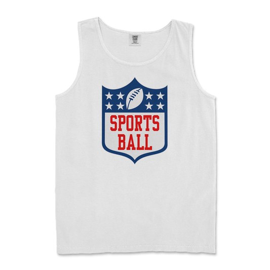 Comfort Colors Tank Top Sports Ball in White