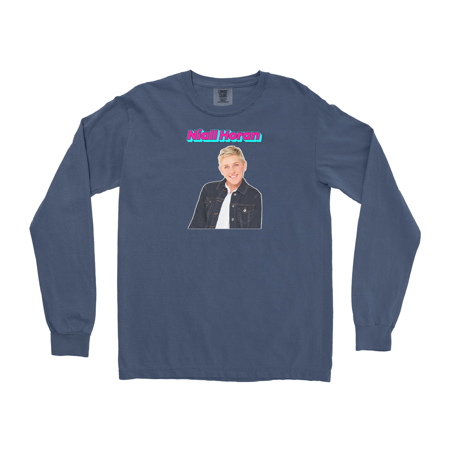 Comfort Colors Long Sleeve Niall Horan in Midnight