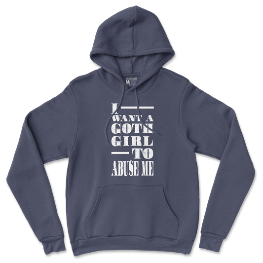 Gildan SoftStyle Hoodie I Want A Goth GF in Navy