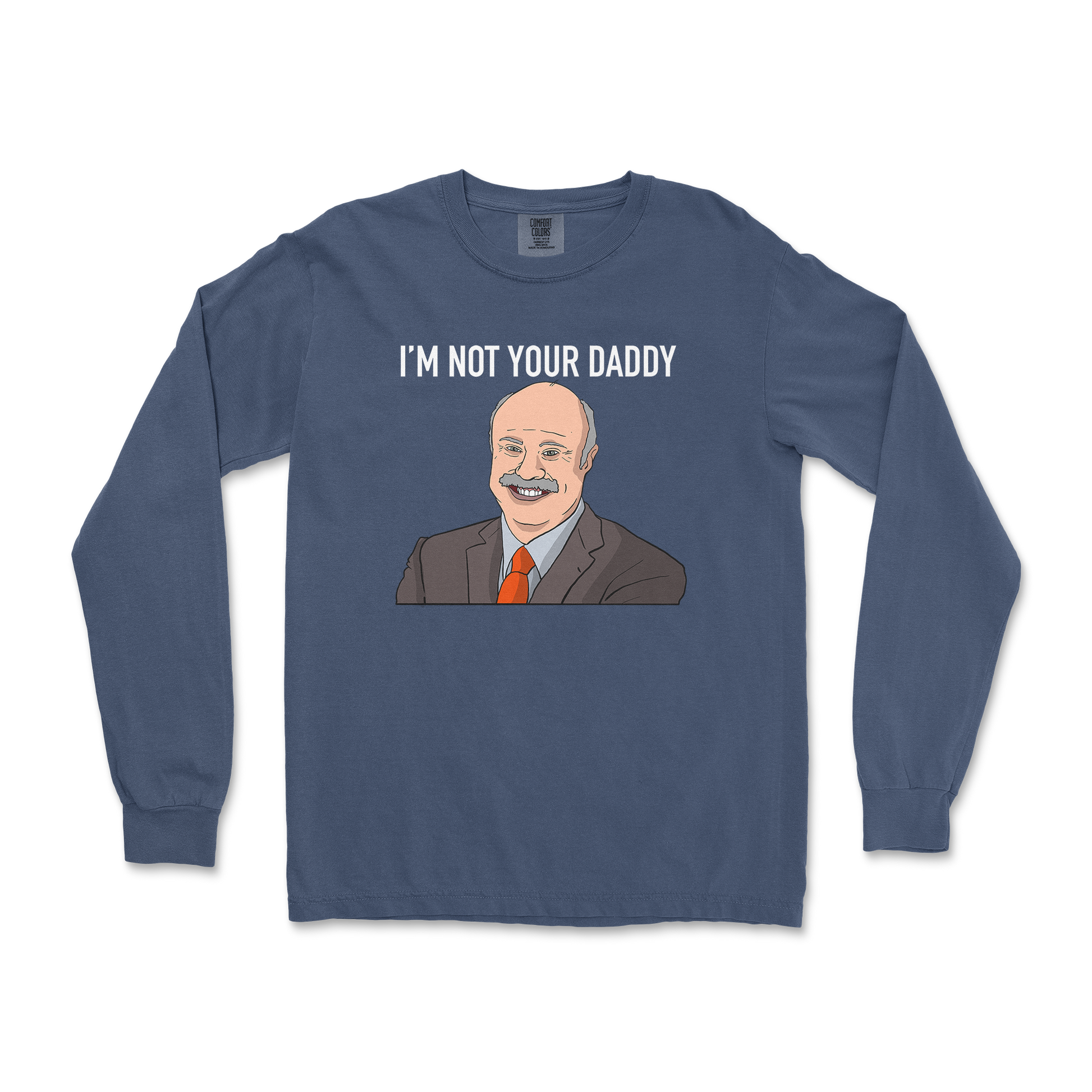 Comfort Colors Long Sleeve Daddy Phil in Midnight