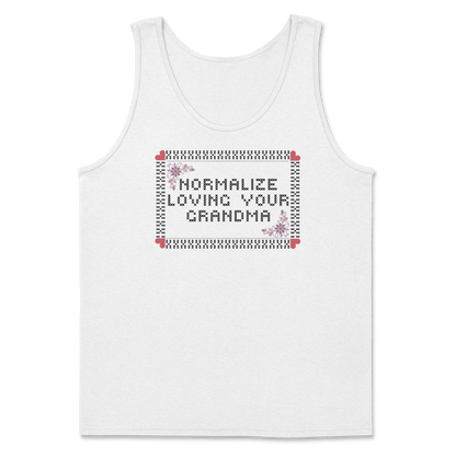Heavy Blend Tank Top Cross Stitch in White