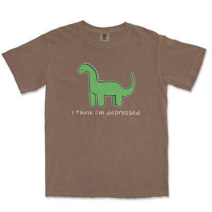 Comfort Colors T-Shirt Depressed Dino  in Espresso