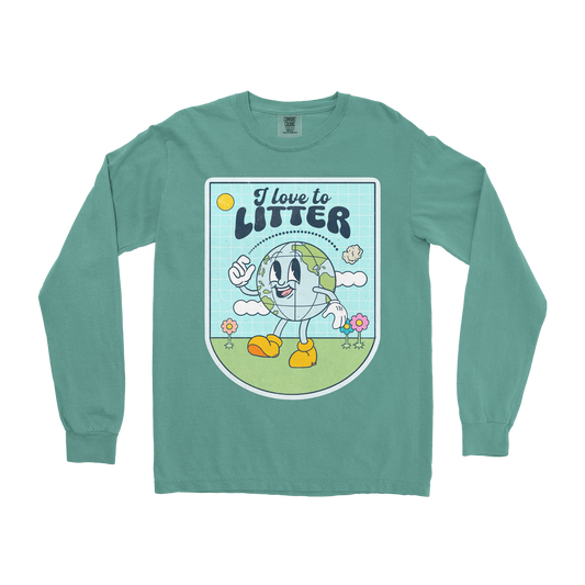 Comfort Colors Long Sleeve Earth Day in Light Green