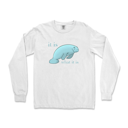 Comfort Colors Long Sleeve Manatee in White