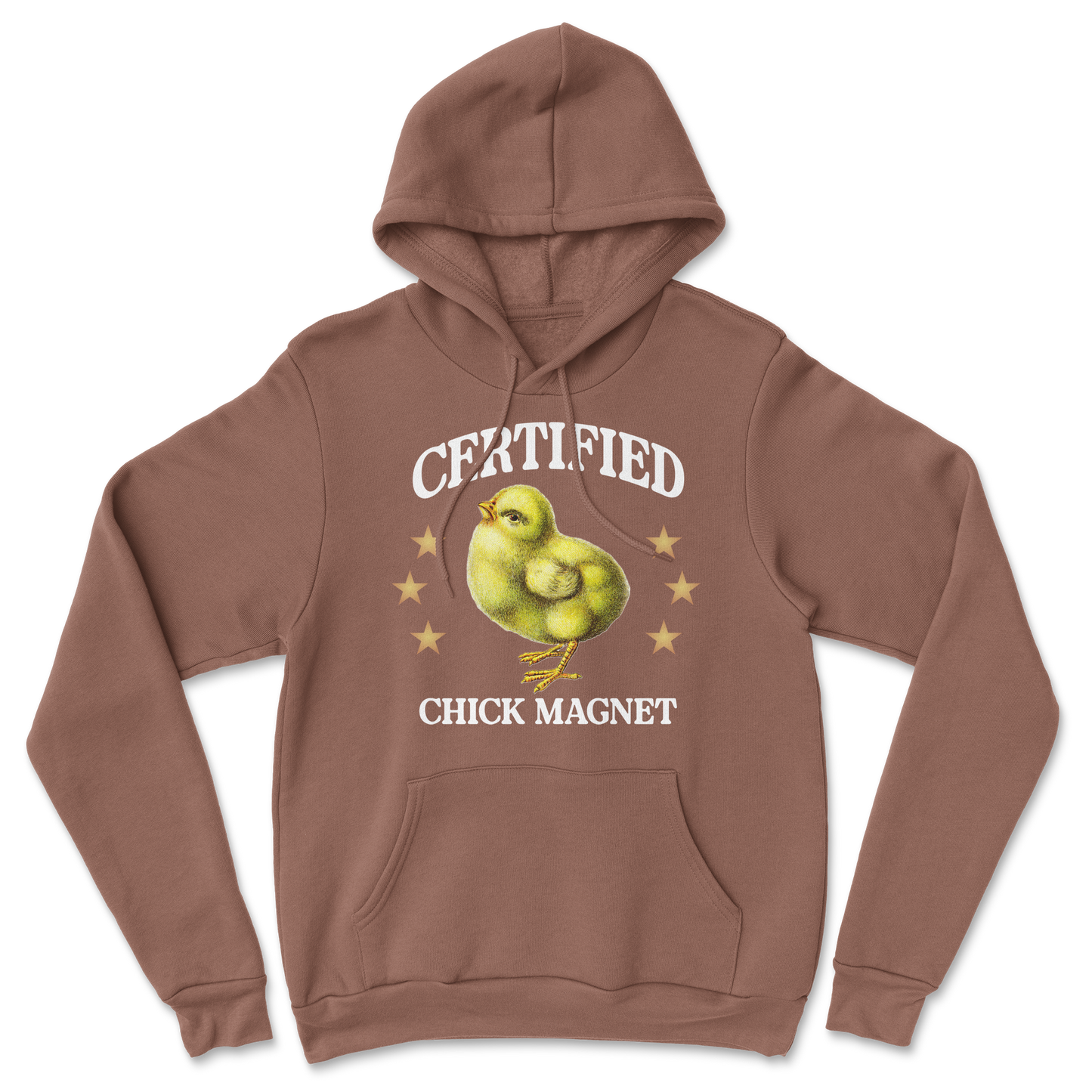 Heavy Blend Hoodie Chick Magnet in Cocoa