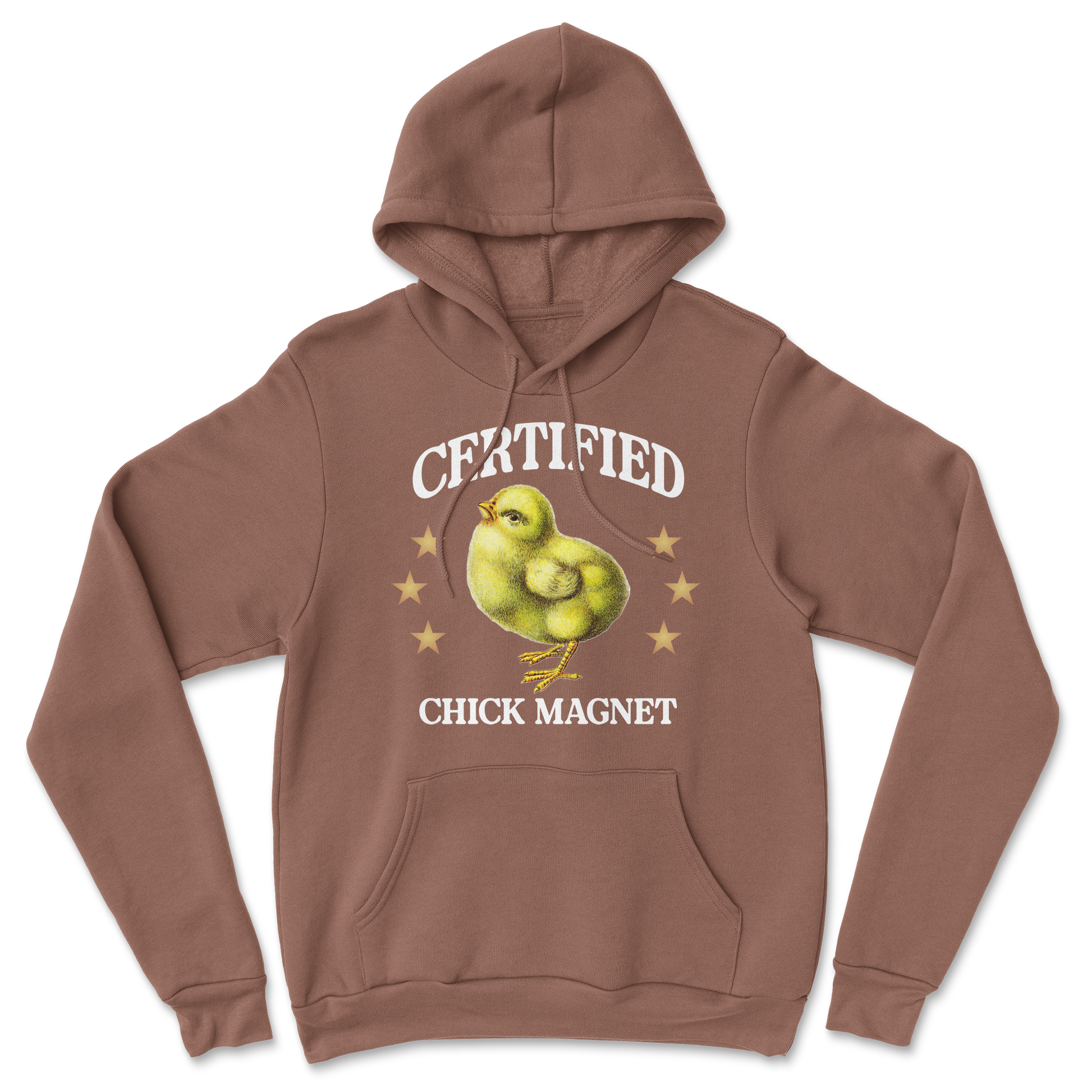 Heavy Blend Hoodie Chick Magnet in Cocoa