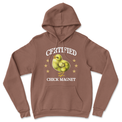 Heavy Blend Hoodie Chick Magnet in Cocoa