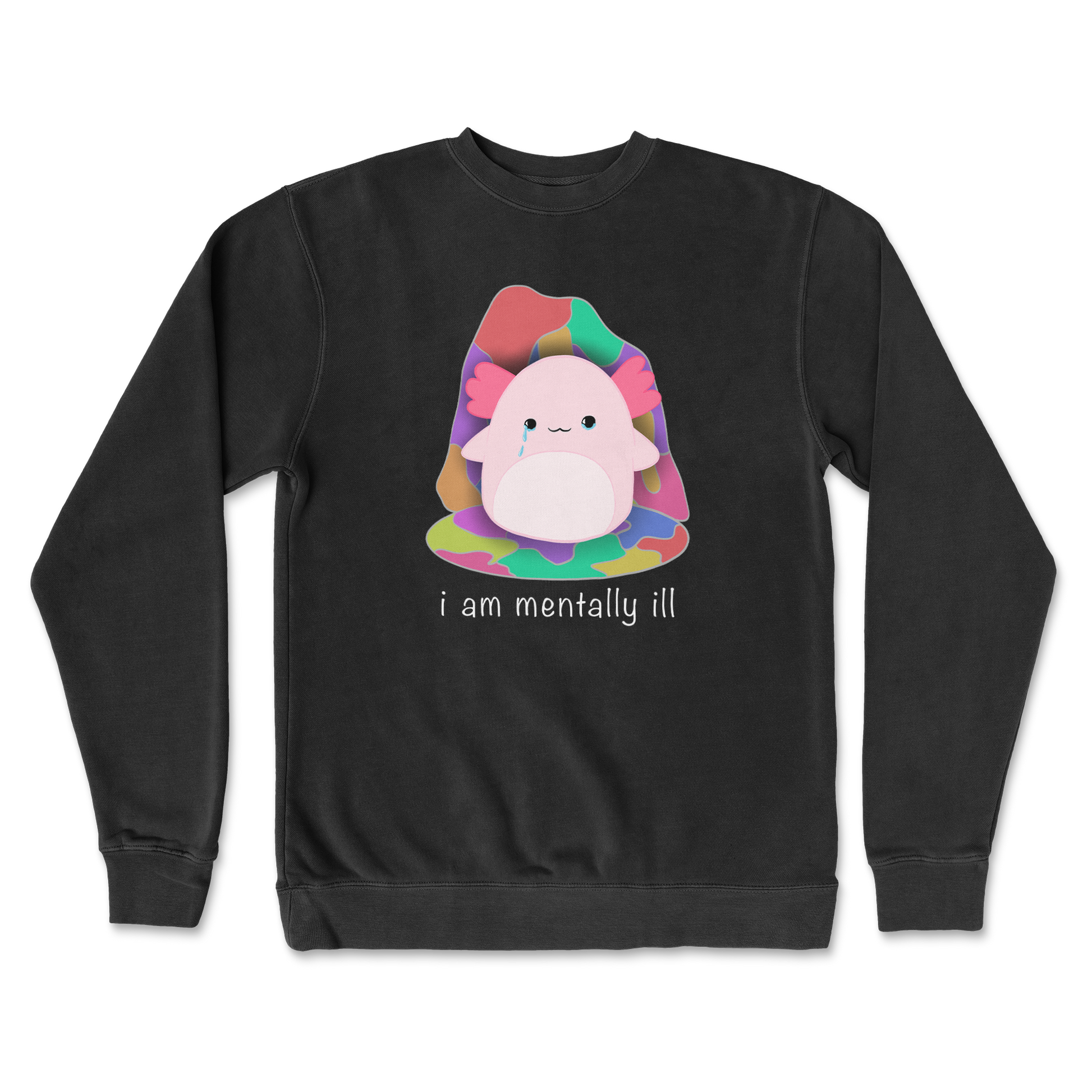 Independent Clothing Co. Crew Neck Mentally Ill and Squishy in Black